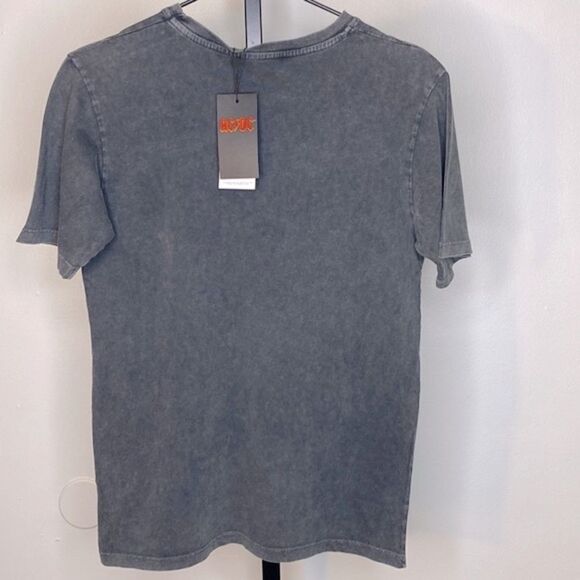 NEW…Charcoal/Pink ACDC t-shirt size XS (extra small) from STRADIVARIUS - Picture 5 of 5
